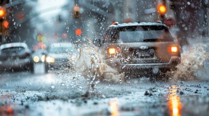 Hailstorm: Severe weather where large hailstones impact, resulting in considerable damage to crops, cars, and buildings.
