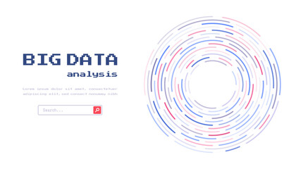 Technology background. Big data visualization concept. Abstract technology circuit board circle