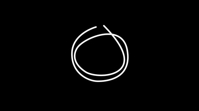 Animated of hand drawn circle path. make a  path circle video animation. 
