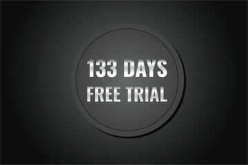 133 day free trial banner design. 133 days free banner background
