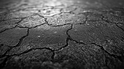 Obraz premium The road surface is broken, cracked texture, Asphalt road surface