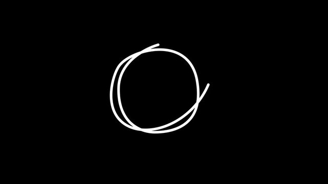 Animated of hand drawn circle path. make a  path circle video animation. 