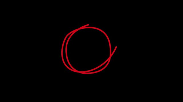 Animated of hand drawn circle path. make a  path circle video animation. 