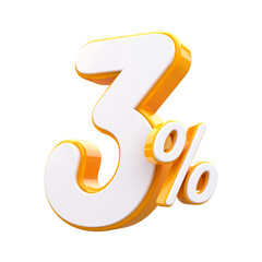 3% 3d rendering with no background