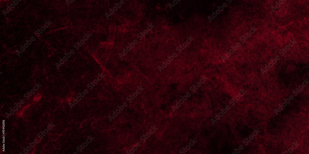 Poster red abstract grunge dark cement wall texture background. texture of a concrete wall with cracks and 