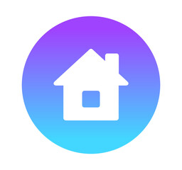 Obraz premium 青紫色のグラデーション｜家マーク