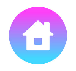 ネオンカラーのグラデーション｜家マーク