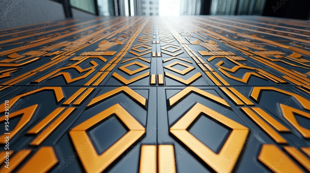 Poster abstract geometric pattern.