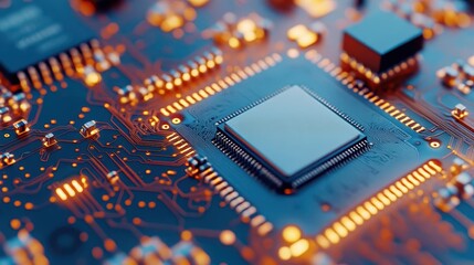 Obraz premium A close-up of a circuit board designed for telecommunication devices, telecommunication, circuit board, close-up
