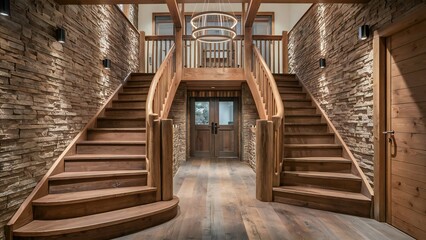 old staircase in the town