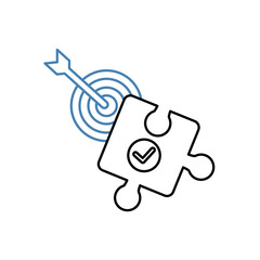 solution concept line icon. Simple element illustration. solution concept outline symbol design.