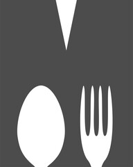 Fork Spoon Cutlery Letter Alphabet Vector Element M
