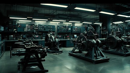 Obraz premium Secret laboratory scientist developing advanced weapons and missile technology behind closed doors