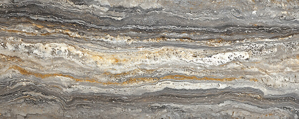 An elegant and detailed texture of Italian travertine marble in gray tones