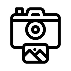 instant camera line icon