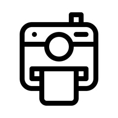 Polaroid camera line icon
