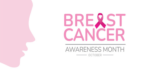 Breast Cancer Awareness Month greeting cards, banners, posters, covers