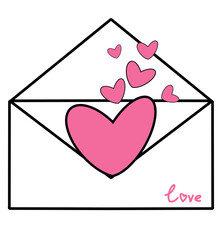 envelope with heart