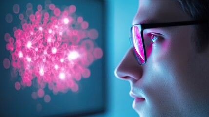 A healthcare professional using a computer to analyze patient data and identify health trends.