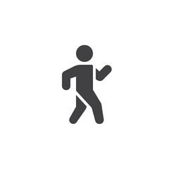 Walking man vector icon