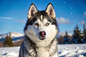 Fototapeta premium Siberian Husky in the Snow