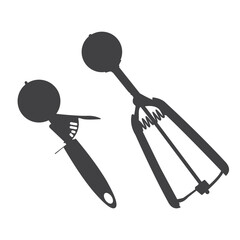 ice cream scoop silhouette