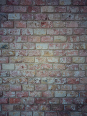 red brick wall background close up