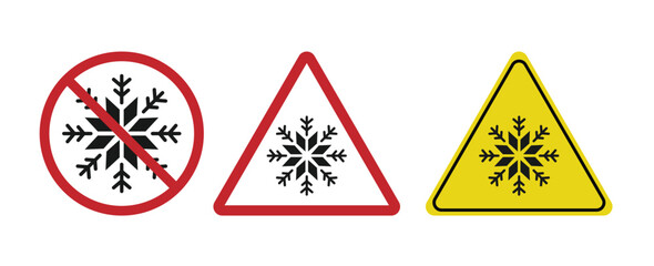 snow sign triangle