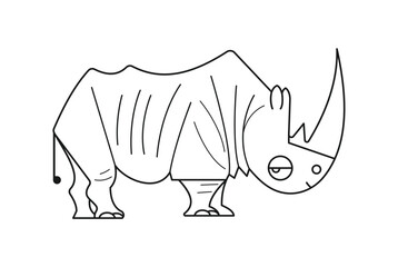 rhino animal drawing