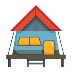Illustration of Rooftop tent Isolated on white © Ismail Hossain