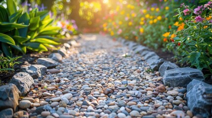 Garden Pathway: Constructed from stones, bricks, or gravel, this walkway adds a decorative and practical route through your garden or yard, enhancing its overall look.
