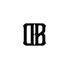 DB monogram logo design letter text name symbol monochrome logotype alphabet character simple logo