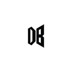 DB monogram logo design letter text name symbol monochrome logotype alphabet character simple logo