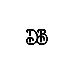 DB monogram logo design letter text name symbol monochrome logotype alphabet character simple logo