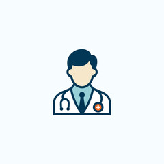 Fototapeta premium Vector Icon design of Doctor