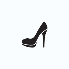 Woman footwear icon design
