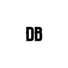 DB monogram logo design letter text name symbol monochrome logotype alphabet character simple logo