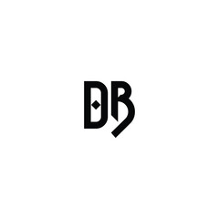 DB monogram logo design letter text name symbol monochrome logotype alphabet character simple logo