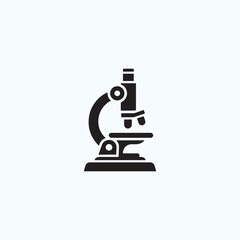 Vector microscope icon for laboratory