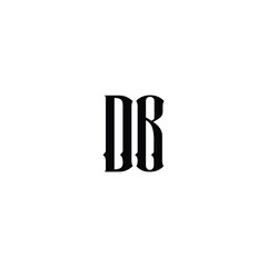DB monogram logo design letter text name symbol monochrome logotype alphabet character simple logo