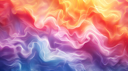 Fototapeta premium Background abstract texture. Modern Gradient rainbow colors waves. Trendy minimalist backdrop for poster, brochure, invitation Card. Colored waves spread throughout area. Iridescent trendy. 