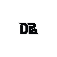 DB monogram logo design letter text name symbol monochrome logotype alphabet character simple logo