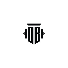 DB monogram logo design letter text name symbol monochrome logotype alphabet character simple logo