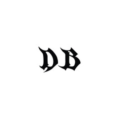 DB monogram logo design letter text name symbol monochrome logotype alphabet character simple logo