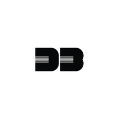 DB monogram logo design letter text name symbol monochrome logotype alphabet character simple logo