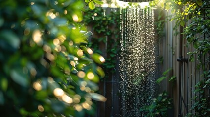 Outdoor Shower: An outdoor shower with a privacy screen, great for rinsing off after gardening or swimming, adding both convenience and a touch of luxury to your outdoor space.
