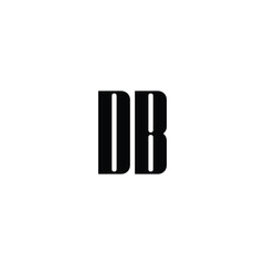 DB monogram logo design letter text name symbol monochrome logotype alphabet character simple logo