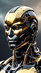 Naklejka premium Robo Tech metallic