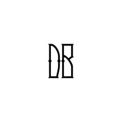 DB monogram logo design letter text name symbol monochrome logotype alphabet character simple logo