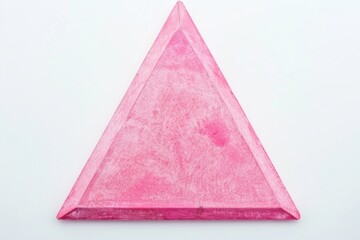 Graceful silhouette of a pink scalene triangle 
